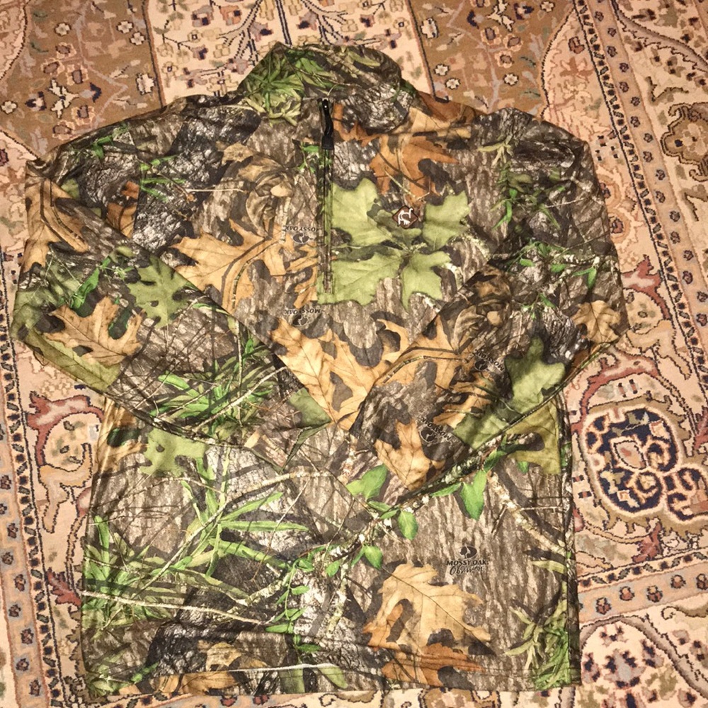 OL’ Tom 1/4 zip mossy oak Turkey hunting pullover